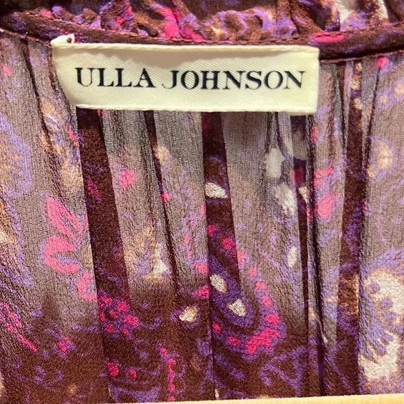 Ulla Johnson Floral Midi Dress in Purple - Picture 4 of 13
